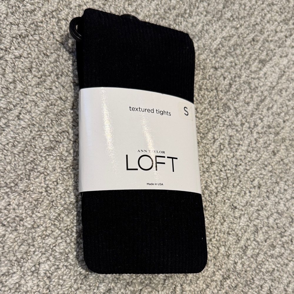 LOFT Black Textured Women's Tights